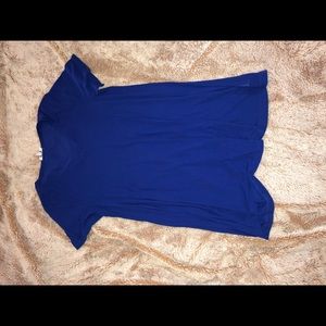 short sleeve blue dress